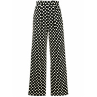 Marc Jacobs Calça pantalona com estampa de poás - Preto
