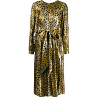 Marc Jacobs Vestido animal print com cinto - Dourado