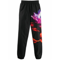 Marcelo Burlon County of Milan Calça esportiva com estampa gráfica - Preto