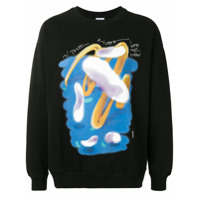 Marcelo Burlon County of Milan Moletom com estampa de spray - Preto