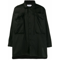 Marine Serre Camisa oversized com bolso - Preto