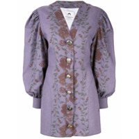 Marine Serre Vestido com estampa floral - Roxo