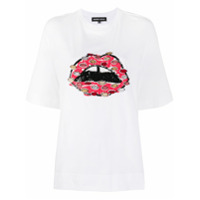 Markus Lupfer Camiseta com estampa de lábios - Branco