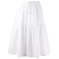 Markus Lupfer Saia com bordado inglês e amarração - Branco
