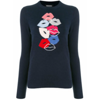 Markus Lupfer Suéter com estampa de beijo - Azul
