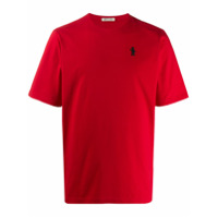 Marni Camiseta com botões nos ombros e patch de logo - Vermelho
