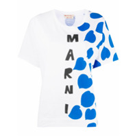 Marni Camiseta com estampa gráfica de logo - Branco
