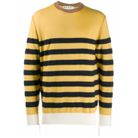 Marni Suéter decote careca com listras - Amarelo