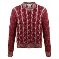 Marni Suéter decote careca de tricô - Vermelho