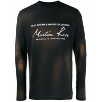 Martine Rose Camiseta com estampa de logo - Preto