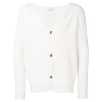 Ma'ry'ya Cardigan decote em V com botões - Branco