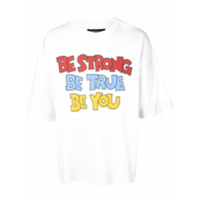 Mastermind World Camiseta oversized com estampa de slogan - Branco