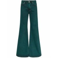 Matthew Adams Dolan Calça jeans flare com efeito desbotado - Verde