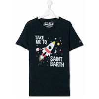 Mc2 Saint Barth Kids Camiseta com estampa de foguete - Azul
