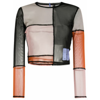 McQ Swallow Blusa color block com mangas longas - Neutro