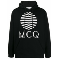 McQ Swallow Blusa de moletom com capuz e estampa de logo - Preto