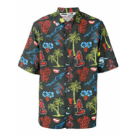 McQ Swallow Camisa mangas curtas com estampa 'Hawaii' - Preto