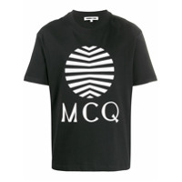 McQ Swallow Camiseta de algodão com estampa de logo - Preto