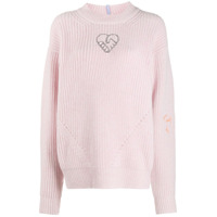 McQ Swallow Suéter com bordado de coração - Rosa