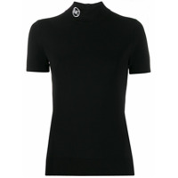 Michael Michael Kors Blusa gola alta com mangas curtas - Preto