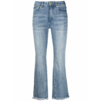 Michael Michael Kors Calça jeans flare cropped com cintura alta - Azul