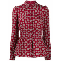 Michael Michael Kors Camisa peplum com estampa de mosaico - Vermelho