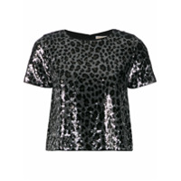 Michael Michael Kors Camiseta com paetês e estampa de leopardo - Preto