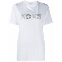 Michael Michael Kors Camiseta com tachas e logo - Branco