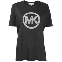 Michael Michael Kors Camiseta decote careca com aplicação de logo - Preto