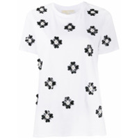 Michael Michael Kors Camiseta decote careca com aplicações - Branco
