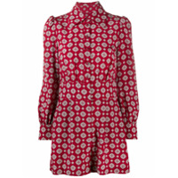 Michael Michael Kors Macaquinho de seda com estampa geométrica - Vermelho