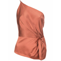 Michelle Mason Blusa de seda com detalhe de nó - Rosa