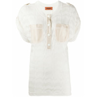 Missoni Blusa com bolso e abotoamento - Neutro