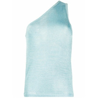Missoni Blusa ombro único metálico de tricô - Azul