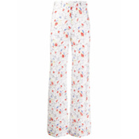 Missoni Calça cintura alta com estampa floral - Branco