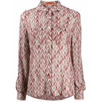 Missoni Camisa de tricô com padronagem de folhagem - Rosa