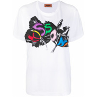 Missoni Camiseta decote careca com estampa gráfica - Branco