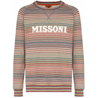 Missoni Moletom listrado com estampa de logo - FM02X MULTICOLOURED