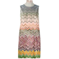 Missoni Vestido de festa com paetês chevron - Neutro