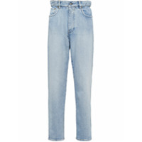 Miu Miu Calça jeans reta cintura alta - Azul