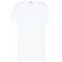 Miu Miu Camiseta com aplicação de strass - Branco