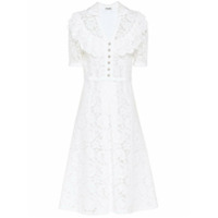 Miu Miu Vestido com babados e aplicações de cristais - Branco