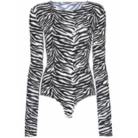 MM6 Maison Margiela Body com estampa de zebra - Preto