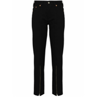 MM6 Maison Margiela Calça jeans skinny com zíper - Preto