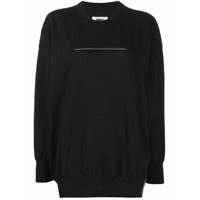MM6 Maison Margiela Suéter oversized com detalhe bordado - Preto
