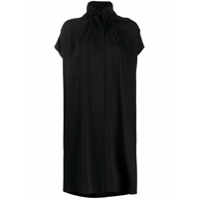 MM6 Maison Margiela Vestido oversized com botões - Preto