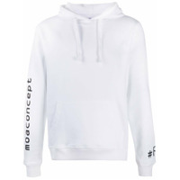 Moa Master Of Arts Daffy Duck embroidered hoodie - Branco