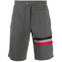 Moncler Bermuda esportiva com listras - Cinza