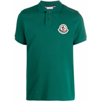 Moncler Camisa polo com patch de logo - Verde