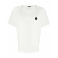 Moncler Camiseta com patch de logo contrastante - Branco